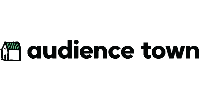 Audience Town logo with a small hand drawn house